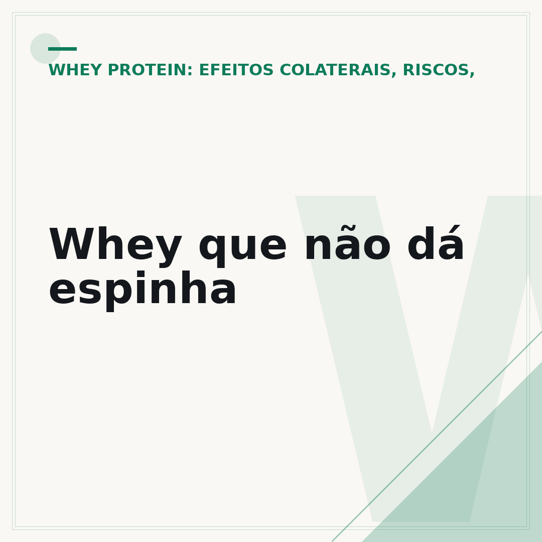 Whey que não dá espinha