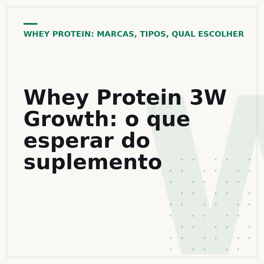 Whey Protein 3W Growth: o que esperar do suplemento