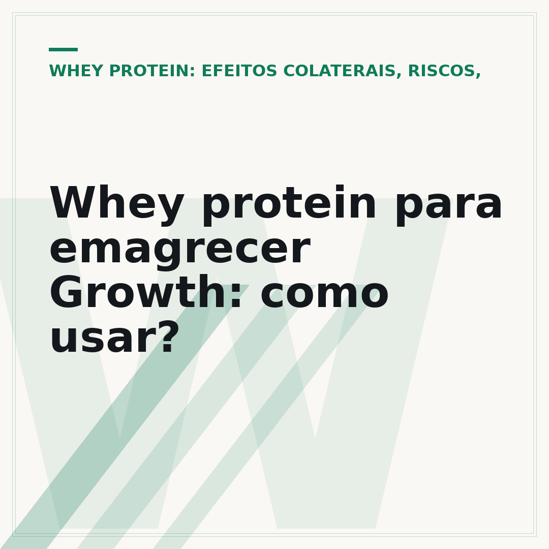 Whey protein para emagrecer Growth: como usar?
