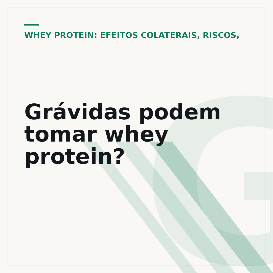 Grávidas podem tomar whey protein?