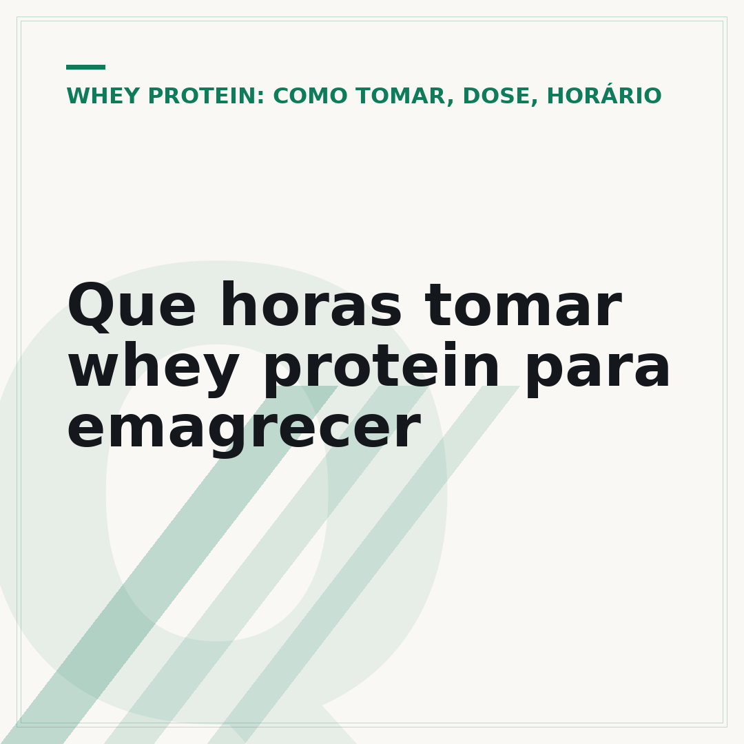 Que horas tomar whey protein para emagrecer