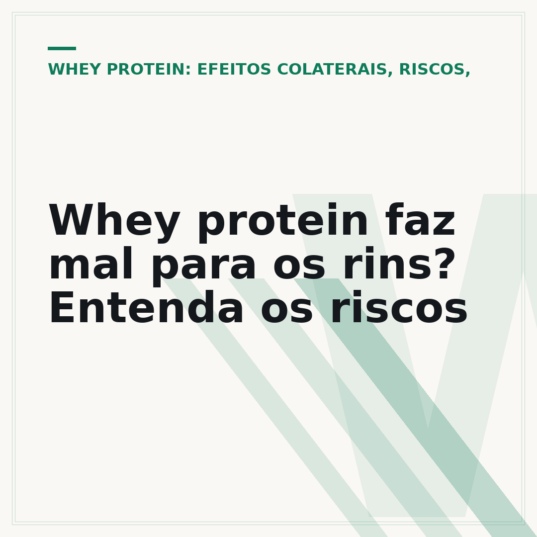 Whey protein faz mal para os rins? Entenda os riscos