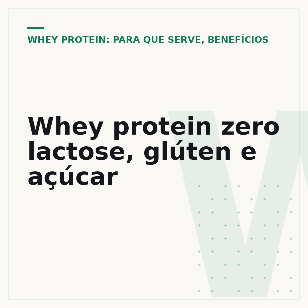 Whey protein zero lactose, glúten e açúcar