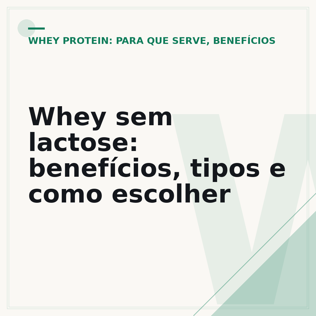 Whey sem lactose: benefícios, tipos e como escolher