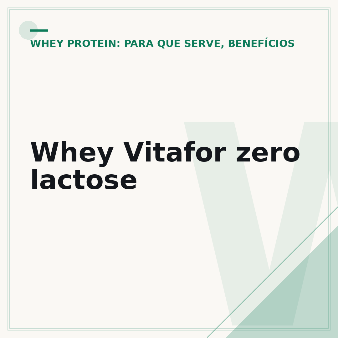 Whey Vitafor zero lactose
