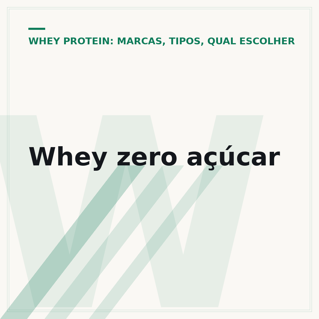 Whey zero açúcar